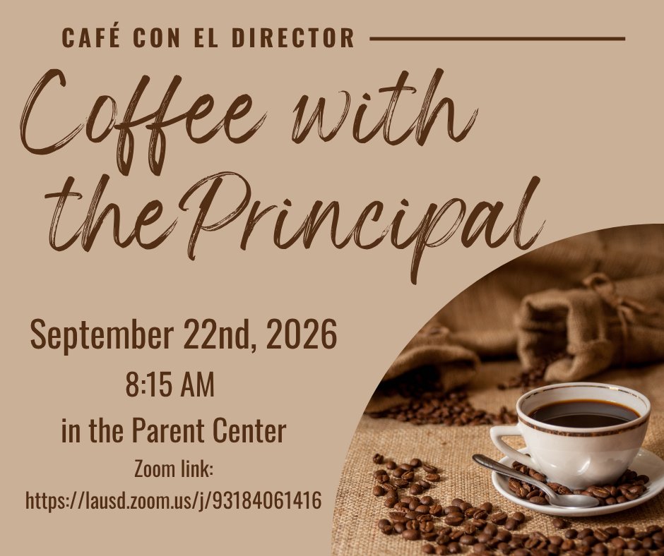 Coffee with the Principal 9/22